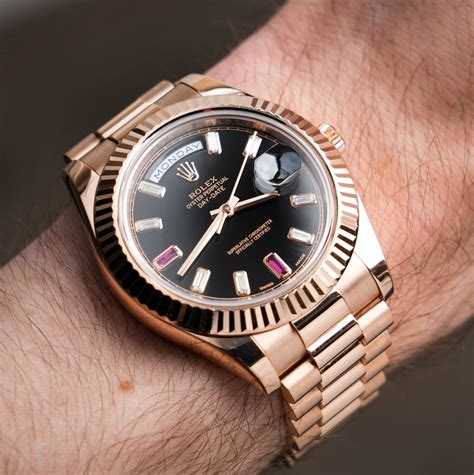 rolex day date 2 rose gold ruby dial|rolex day date 40 228235.